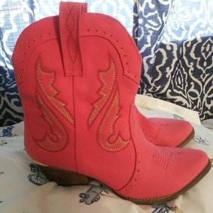 Super Cute Ladies Pink Cowboy Boots Shoes